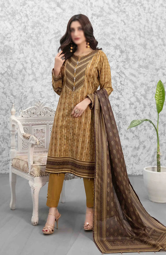 Salerno - Stitched Digital Slub Lawn Collection 2024 - D 9218