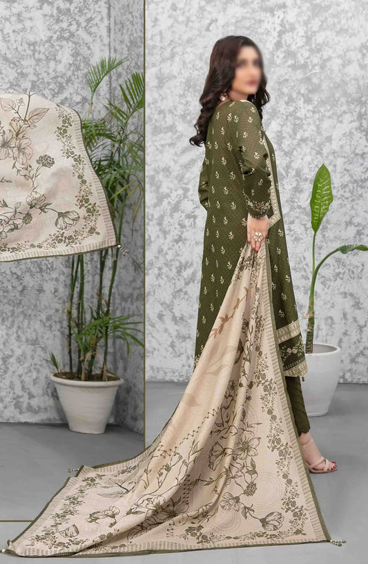 Salerno - Stitched Digital Slub Lawn Collection 2024 - D 9219