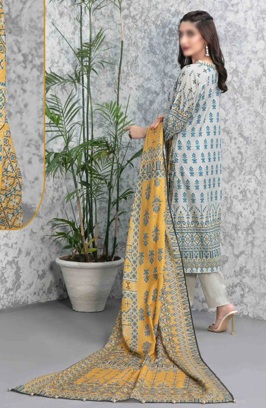 Salerno - Stitched Digital Slub Lawn Collection 2024 - D 9221