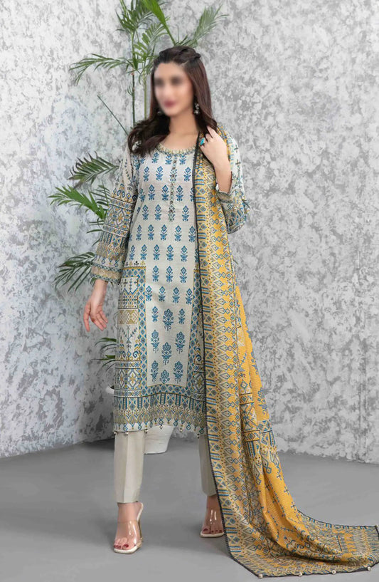 Salerno - Stitched Digital Slub Lawn Collection 2024 - D 9221