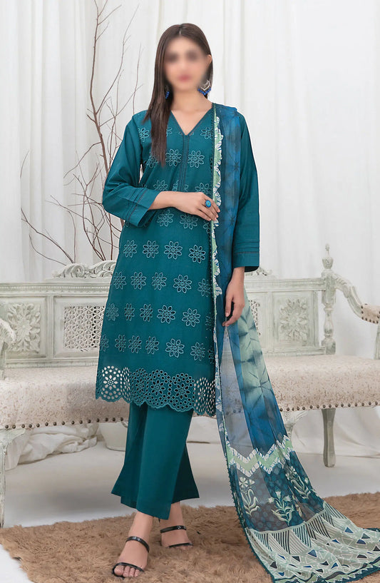 Sarv - Stitched Schiffli Embroidered Lawn Collection 2024 - D 9239