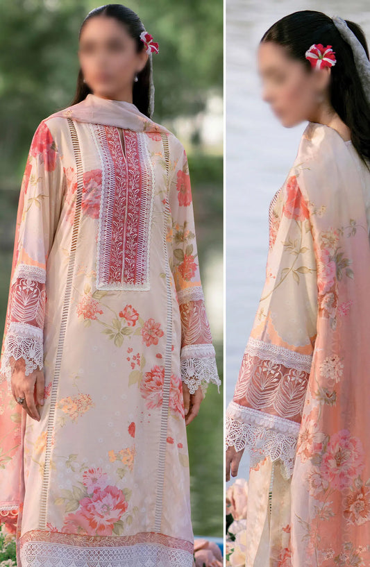 Sardinia Cocktail Unstitched Summer Prints Edit 2024 - D 02 Coral