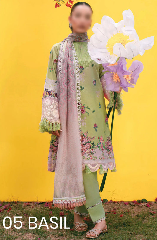 Sardinia Cocktail Unstitched Summer Prints Edit 2024 - D 05 Basil