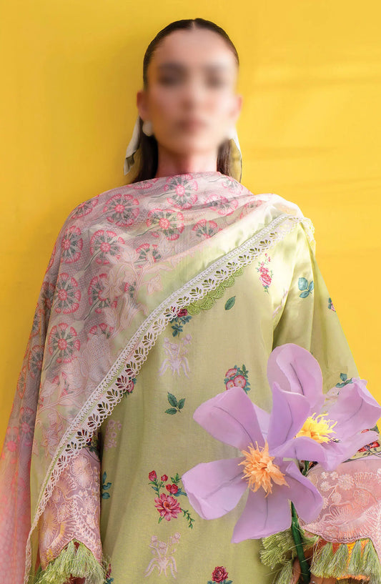 Sardinia Cocktail Unstitched Summer Prints Edit 2024 - D 05 Basil