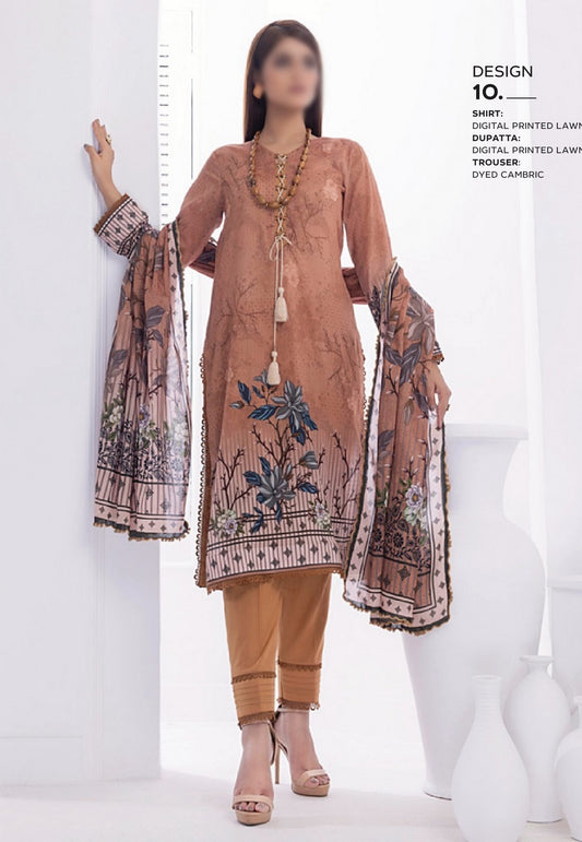 Design 10 ANUM DIGITAL PRINTED LAWN  Collection Vol 02