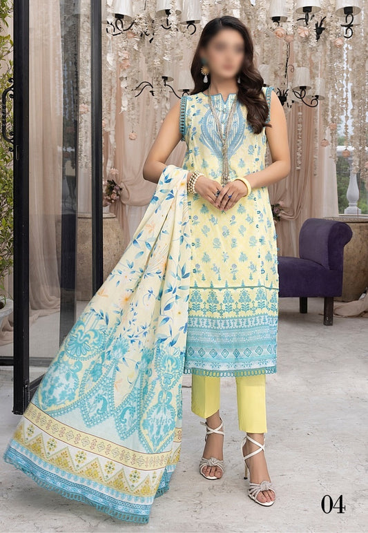 DESIGN 04 MONSOON - Digital Printed Lawn by ALZOHAIB