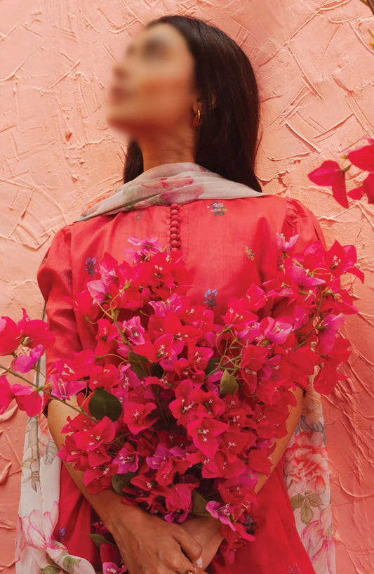 Coco Prints By ZaraShahjahan - D 02 COCO CHERRY