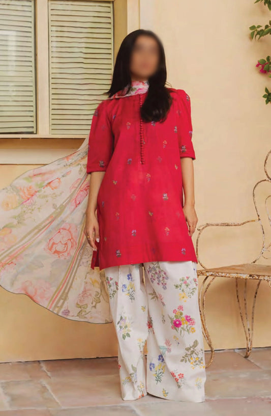 Coco Prints By ZaraShahjahan - D 02 COCO CHERRY