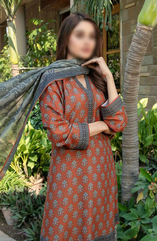 Cora Stitched Digital Printed Swiss 3pcs Collection 2024 - D 2102