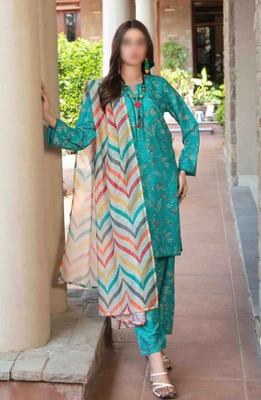 Cora Stitched Digital Printed Swiss 3pcs Collection 2024 - D 2104