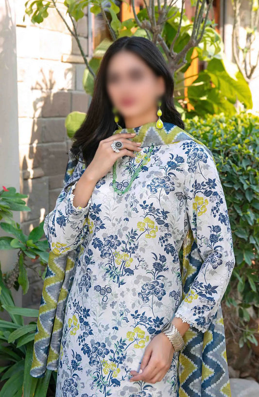 Cora Stitched Digital Printed Swiss 3pcs Collection 2024 - D 2108