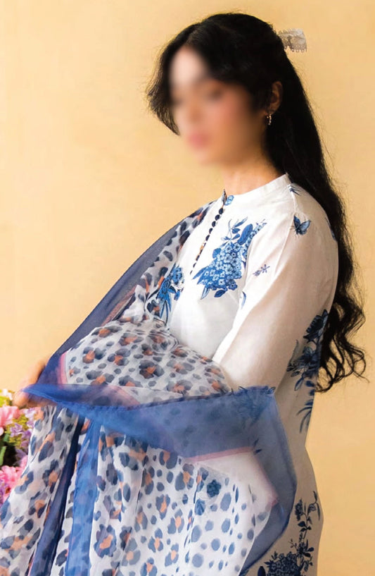 Coco Prints By ZaraShahjahan - D 03 INDIGO