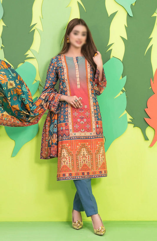 Sayfa - Stitched Digital Printed Lawn 3pcs Collection 2024 - D 7177