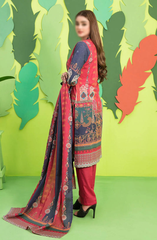 Sayfa - Stitched Digital Printed Lawn 3pcs Collection 2024 - D 7178