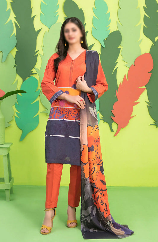 Sayfa - Stitched Digital Printed Lawn 3pcs Collection 2024 - D 7179