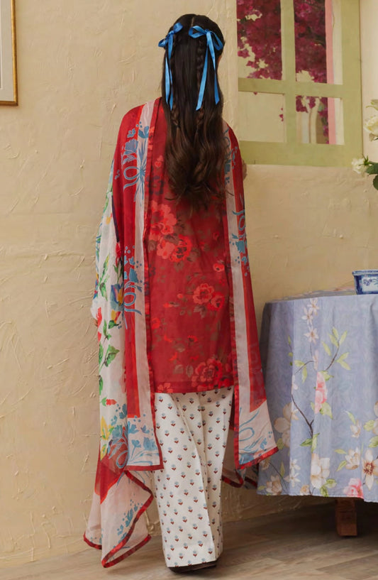 Coco Prints By ZaraShahjahan - D 09 POMEGRANATE