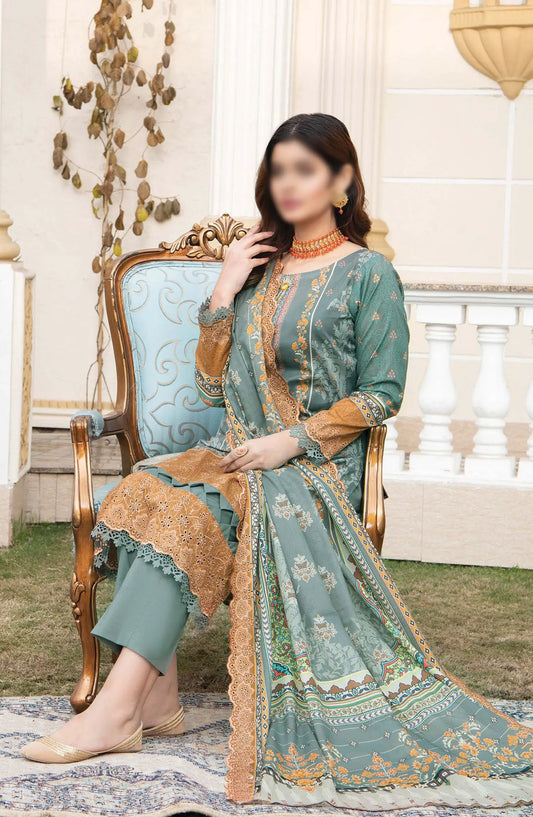 Mashaal Exclusive Digital Embroidered Collection 2024 - D-01