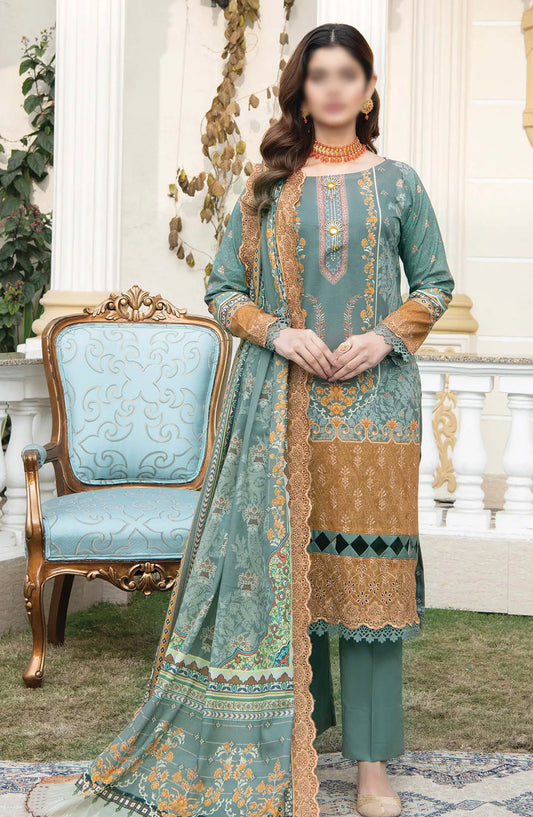 Mashaal Exclusive Digital Embroidered Collection 2024 - D-01