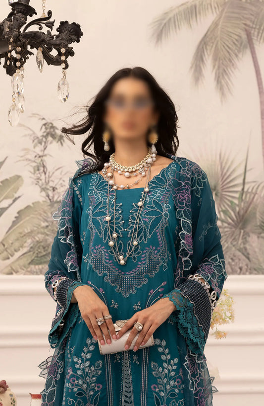 Minha Luxury Lawn Collection 2024 - D 01 B LUXARA