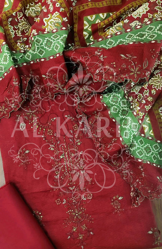 Bin Saeed Unstitched Embroidered Lawn Collection 2024 - D 01