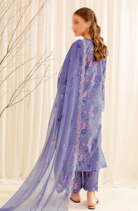 Farasha Printed Essentials Summer Collection 2024 - D 02 Lavender Bliss
