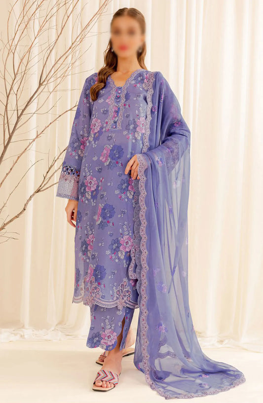 Farasha Printed Essentials Summer Collection 2024 - D 02 Lavender Bliss