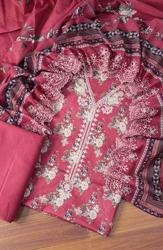 Bin Saeed Unstitch Printed and Embroidered Cambric Cotton Collection - D 037