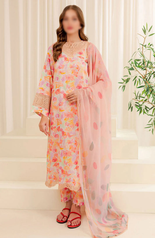 Farasha Printed Essentials Summer Collection 2024 - D 03 Ethnic Dew