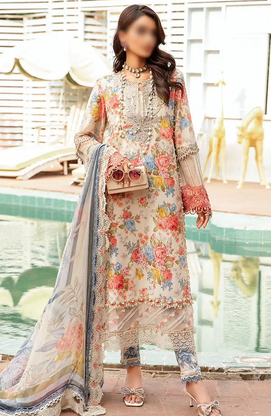 Maria B Unstitched M Prints Eid Edit Vol 02 - Design 04 A