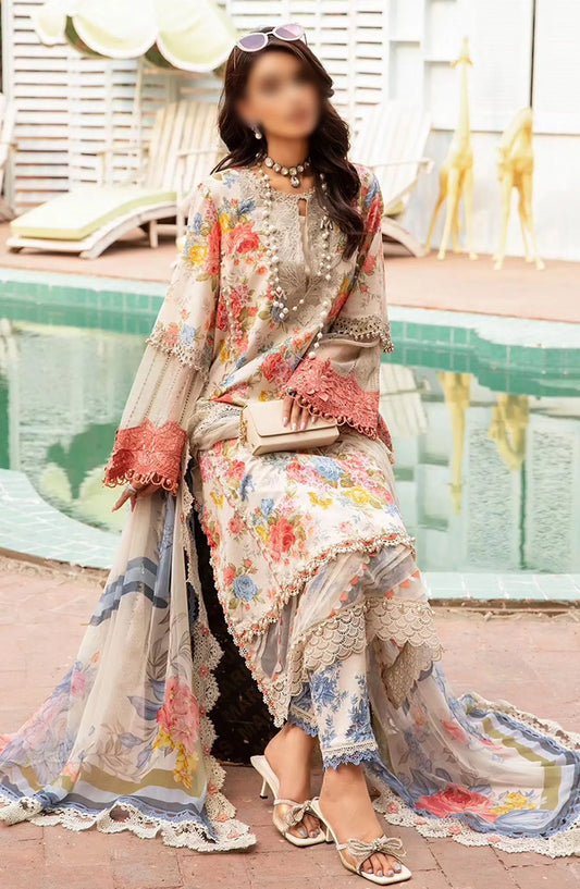 Maria B Unstitched M Prints Eid Edit Vol 02 - Design 04 A