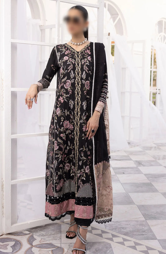 Minha Luxury Lawn Collection 2024 - D 04 A AZURE