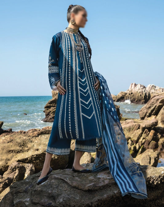 D 04 A (Marori Dreams) Crimson Unstitched Lawn 2023