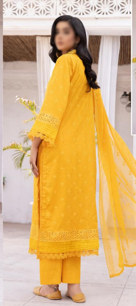 Design 04 Mahees Embroidered Lawn Collection Vol 24