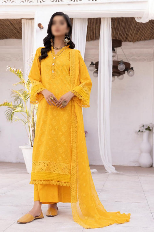 Design 04 Mahees Embroidered Lawn Collection Vol 24