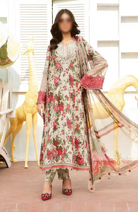 Maria B Unstitched M Prints Eid Edit Vol 02 - Design 04 B