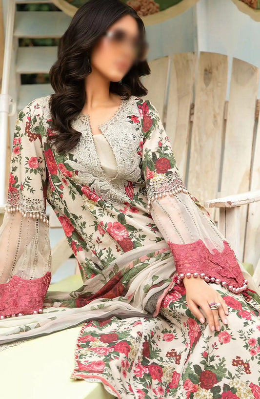 Maria B Unstitched M Prints Eid Edit Vol 02 - Design 04 B