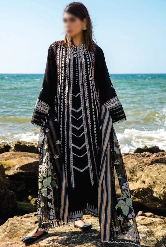 D 04 B (Marori Dreams) Crimson Unstitched Lawn 2023