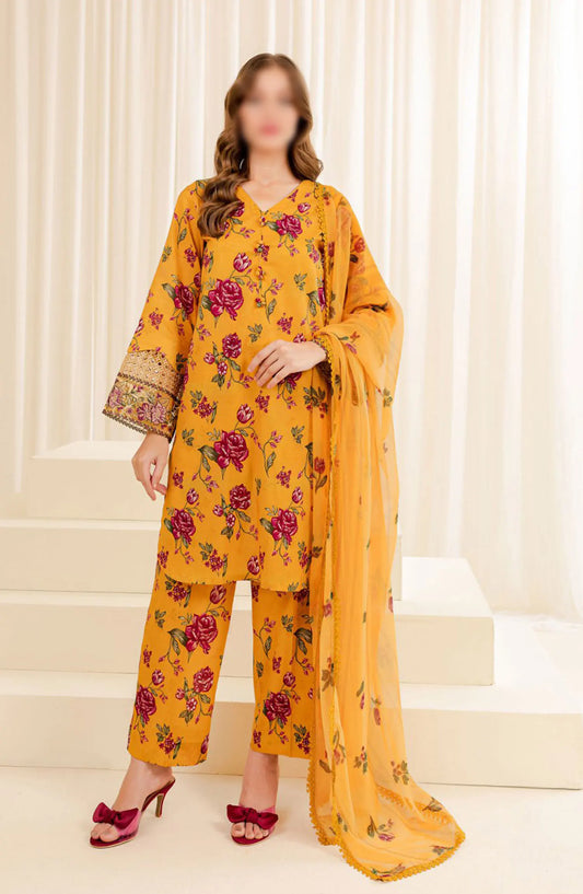 Farasha Printed Essentials Summer Collection 2024 - D 04 Summer Sorbet