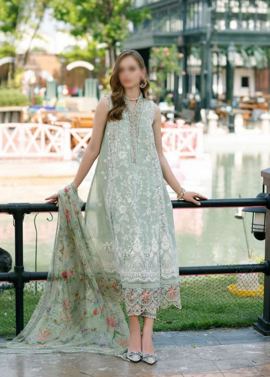 D 05 SABEENA Noor Eid Handwork Schiffli Laserkari