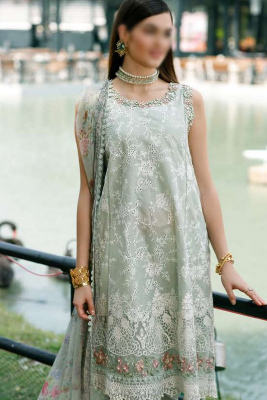 D 05 SABEENA Noor Eid Handwork Schiffli Laserkari