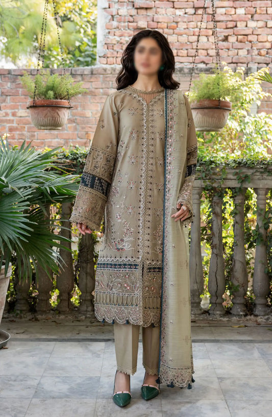 Farasha Bahaar Embroidered Lawn Collection - D 05 Whimsical Sage