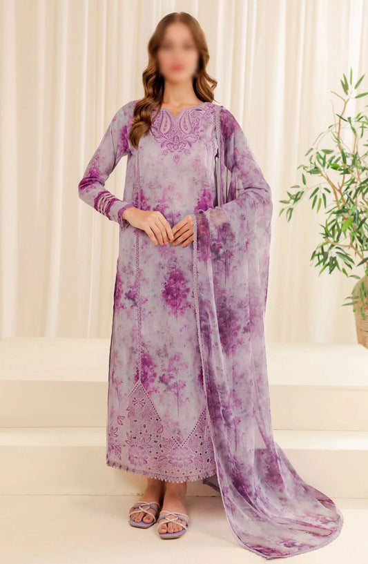 Farasha Printed Essentials Summer Collection 2024 - D 05 Winesome Glory