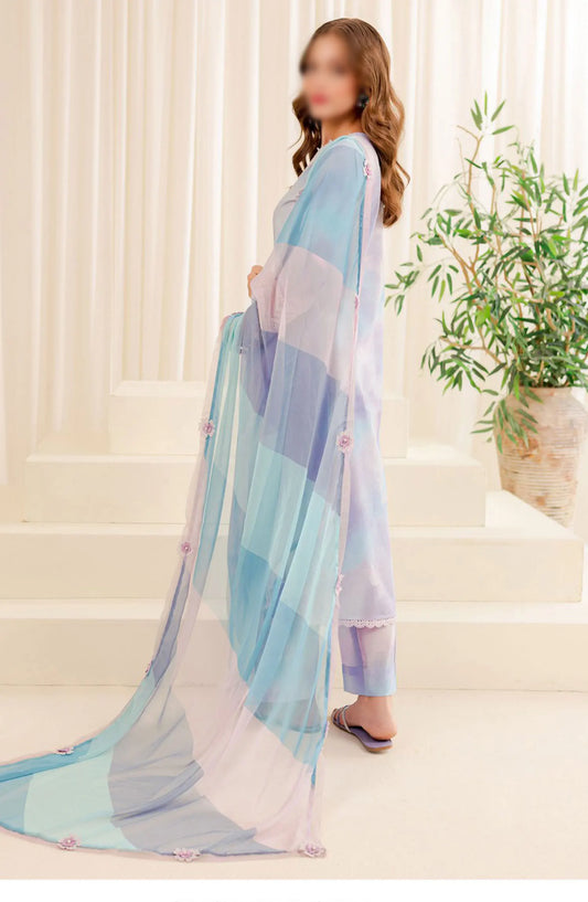 Farasha Printed Essentials Summer Collection 2024 - D 06 Snowy Dove