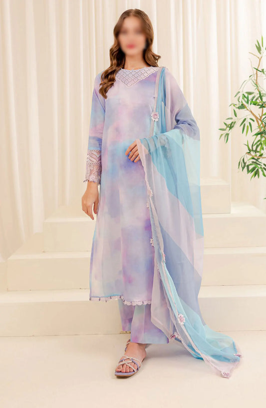 Farasha Printed Essentials Summer Collection 2024 - D 06 Snowy Dove