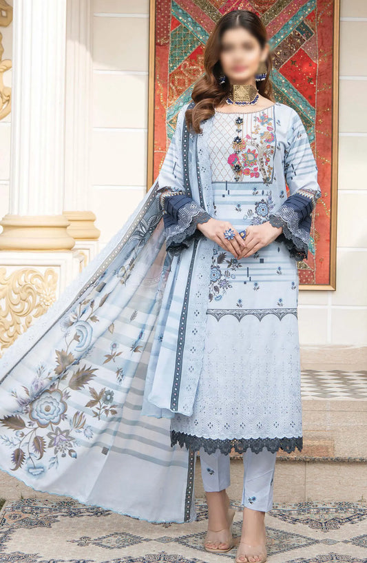 Mashaal Exclusive Digital Embroidered Collection 2024 - D-07