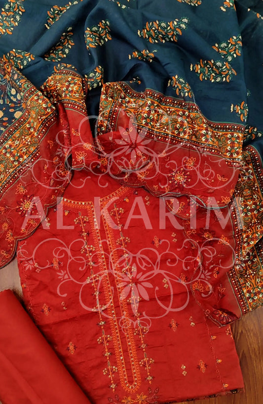 Bin Saeed Unstitched Embroidered Lawn Collection 2024 - D 07