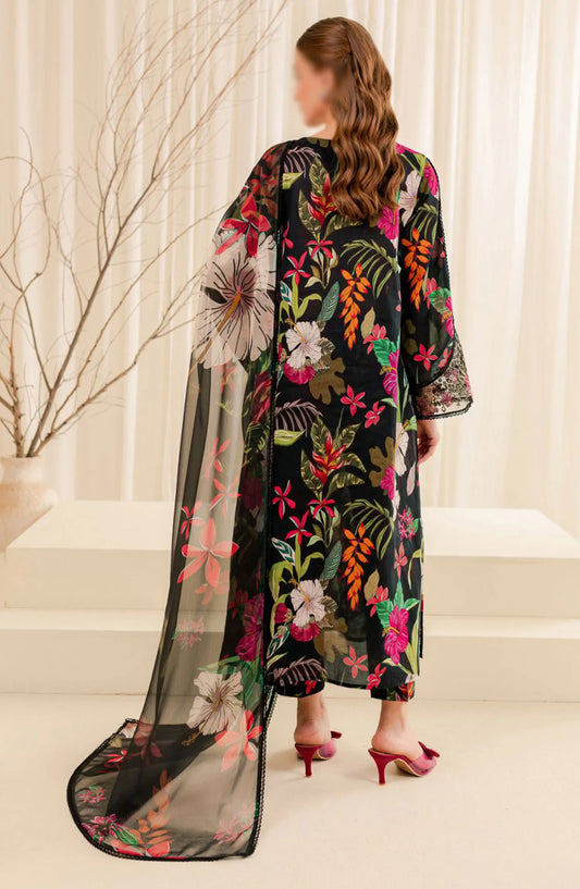 Farasha Printed Essentials Summer Collection 2024 - D 07 Ebony Passion