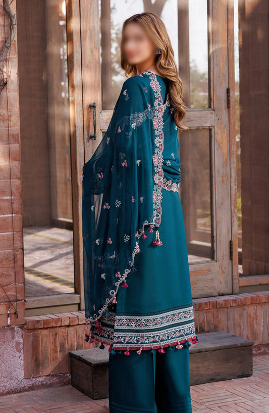 Farasha Dastoor Embroidered Lawn Collection 2024 - D 07 Emerald Charm