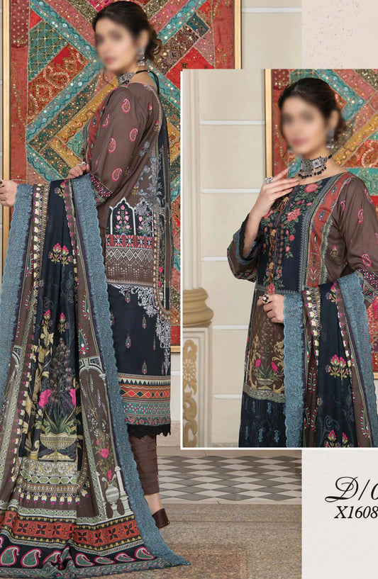 Mashaal Exclusive Digital Embroidered Collection 2024 - D-08