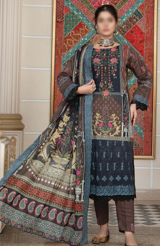Mashaal Exclusive Digital Embroidered Collection 2024 - D-08